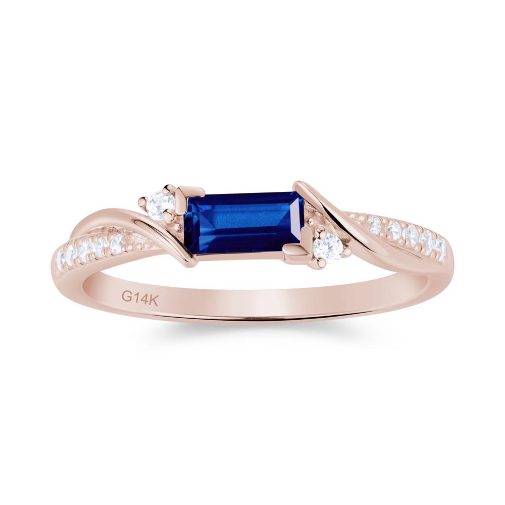 Twisted Vine Baguette Alexandrite Promise Ring - LUO Jewelry #gemstone_Sapphire
