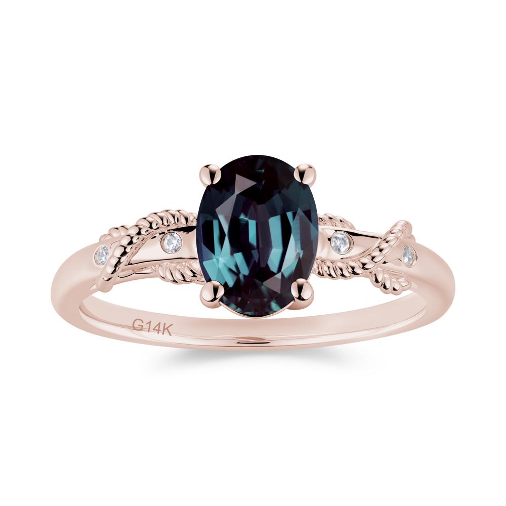 Vintage Twist Rope Garnet Ring - LUO Jewelry #gemstone_Alexandrite
