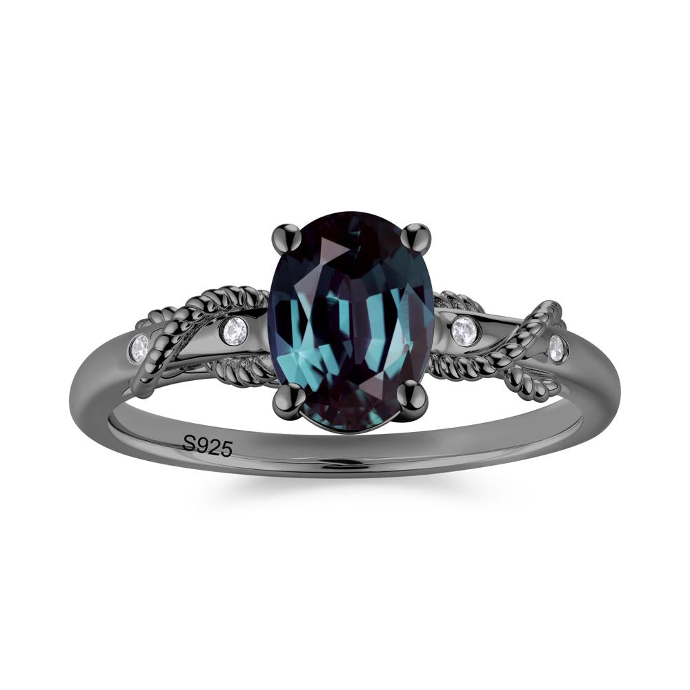 Vintage Twist Rope Garnet Ring - LUO Jewelry #gemstone_Alexandrite