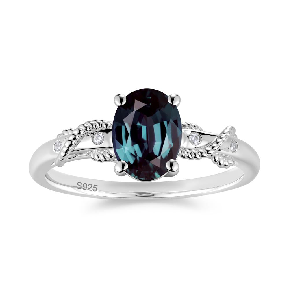 Vintage Twist Rope Garnet Ring - LUO Jewelry #gemstone_Alexandrite
