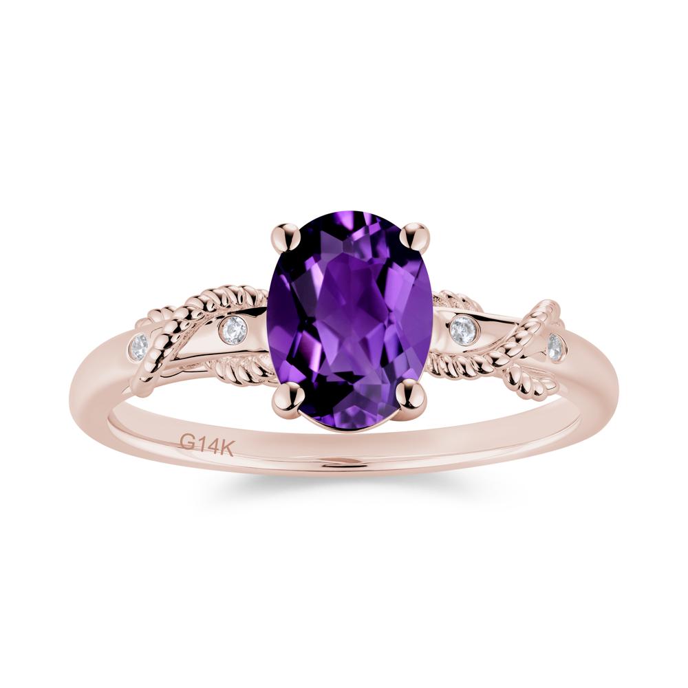 Vintage Twist Rope Garnet Ring - LUO Jewelry #gemstone_Amethyst