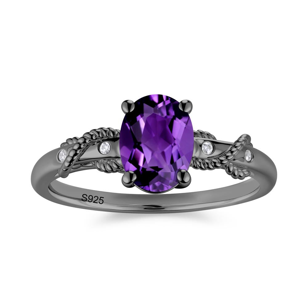 Vintage Twist Rope Garnet Ring - LUO Jewelry #gemstone_Amethyst