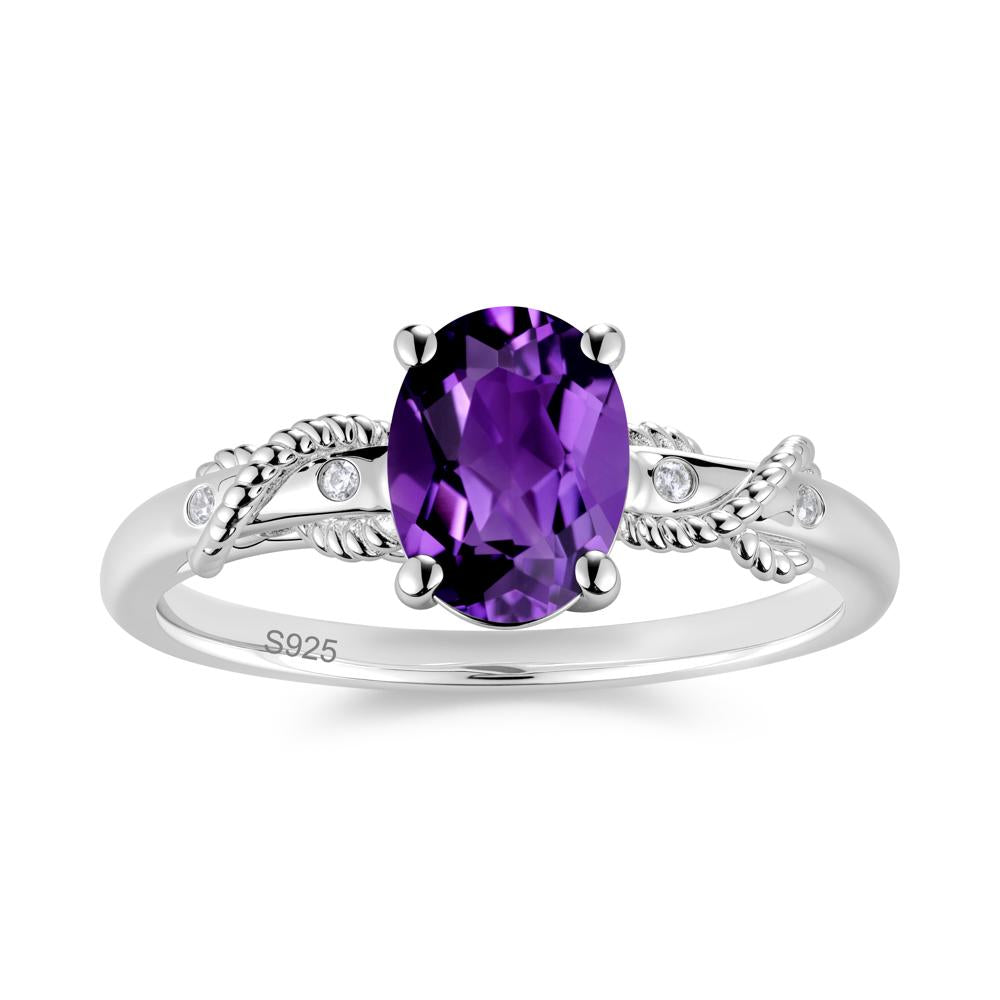 Vintage Twist Rope Garnet Ring - LUO Jewelry #gemstone_Amethyst