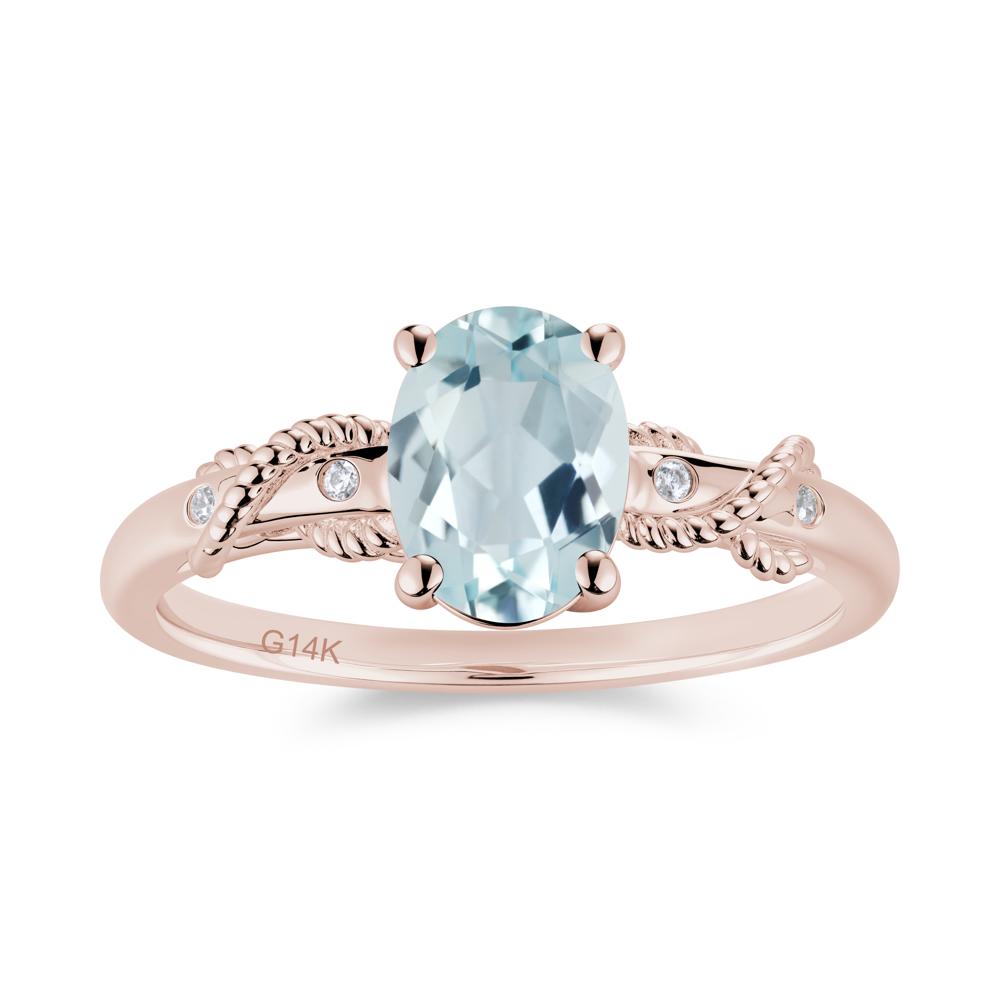 Vintage Twist Rope Garnet Ring - LUO Jewelry #gemstone_Aquamarine