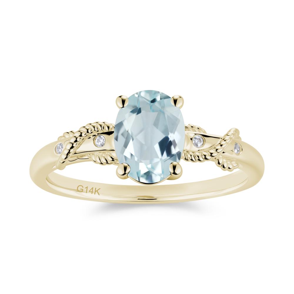 Vintage Twist Rope Garnet Ring - LUO Jewelry #gemstone_Aquamarine