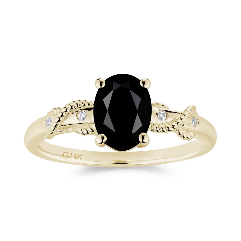 Vintage Twist Rope Garnet Ring - LUO Jewelry #gemstone_Black Spinel