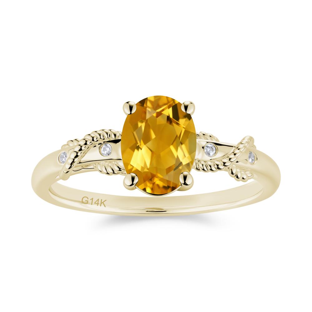 Vintage Twist Rope Garnet Ring - LUO Jewelry #gemstone_Citrine