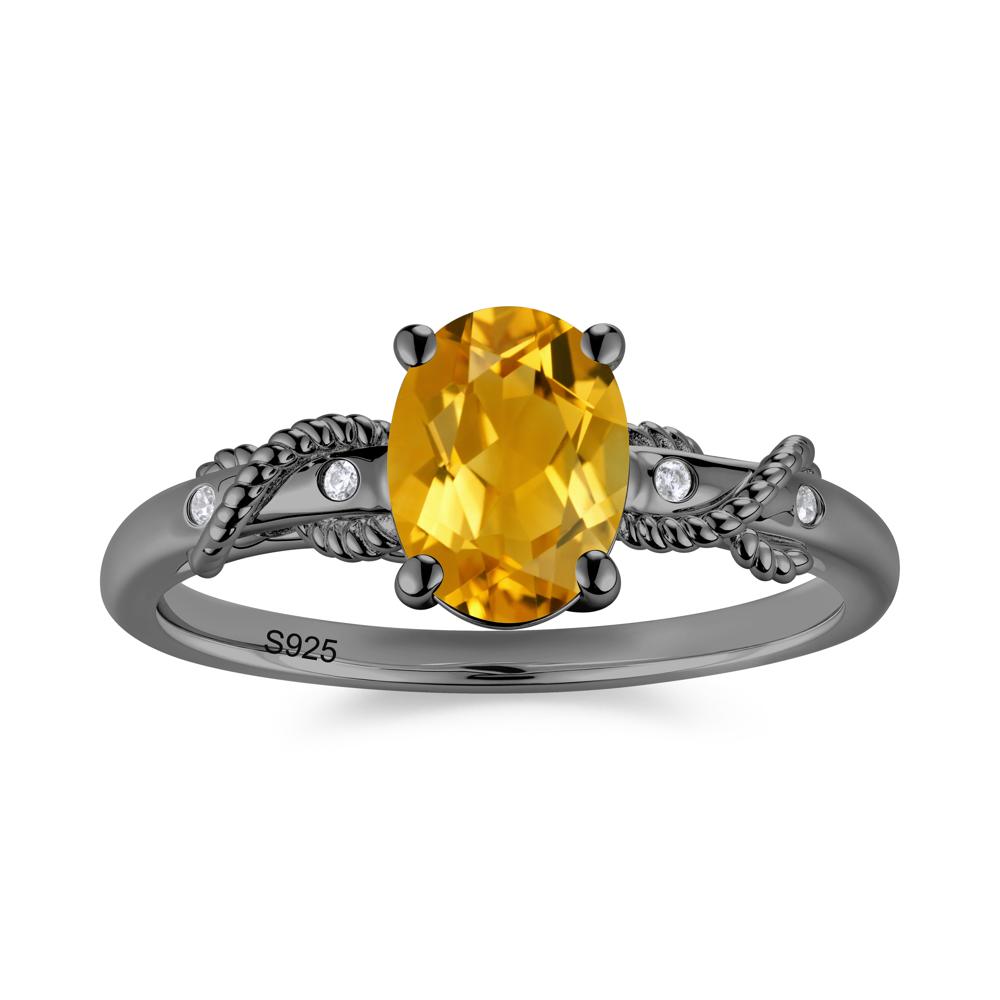Vintage Twist Rope Garnet Ring - LUO Jewelry #gemstone_Citrine