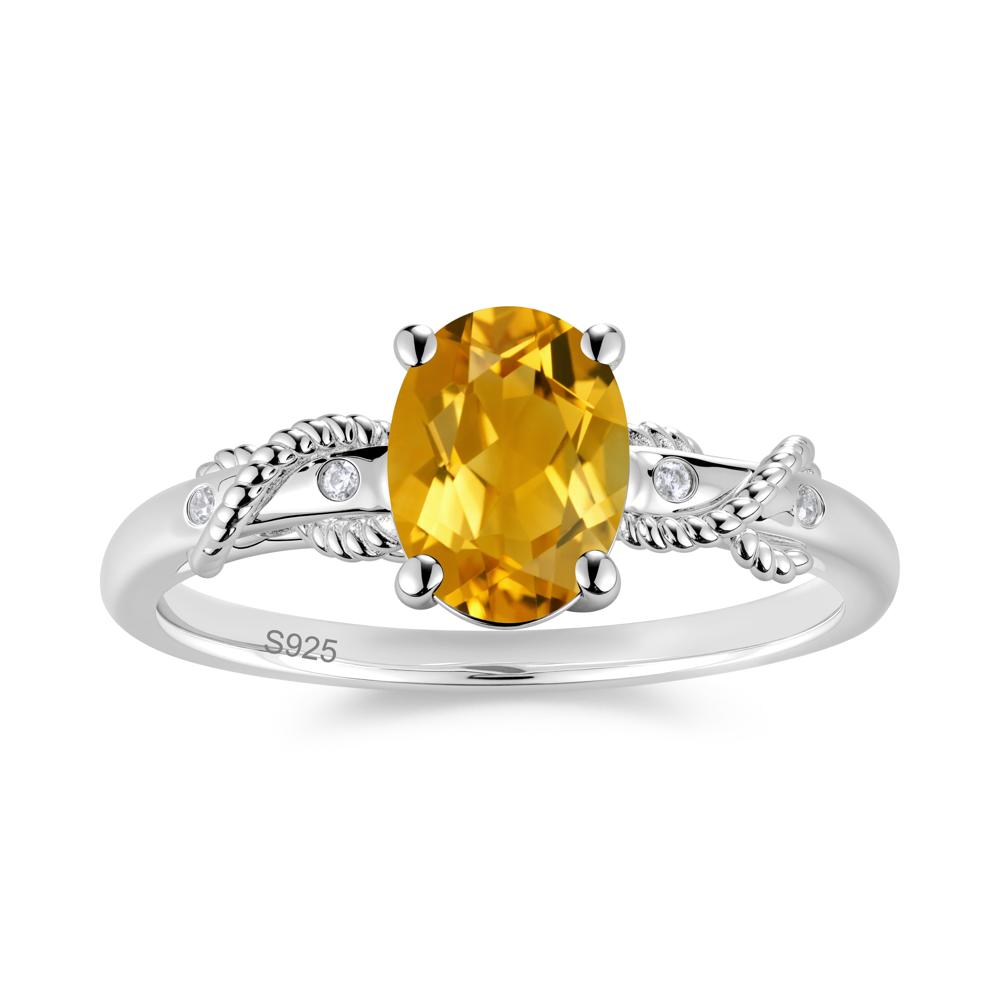 Vintage Twist Rope Garnet Ring - LUO Jewelry #gemstone_Citrine