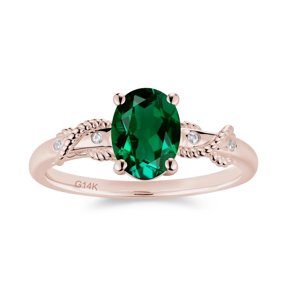 Vintage Twist Rope Garnet Ring - LUO Jewelry #gemstone_Emerald