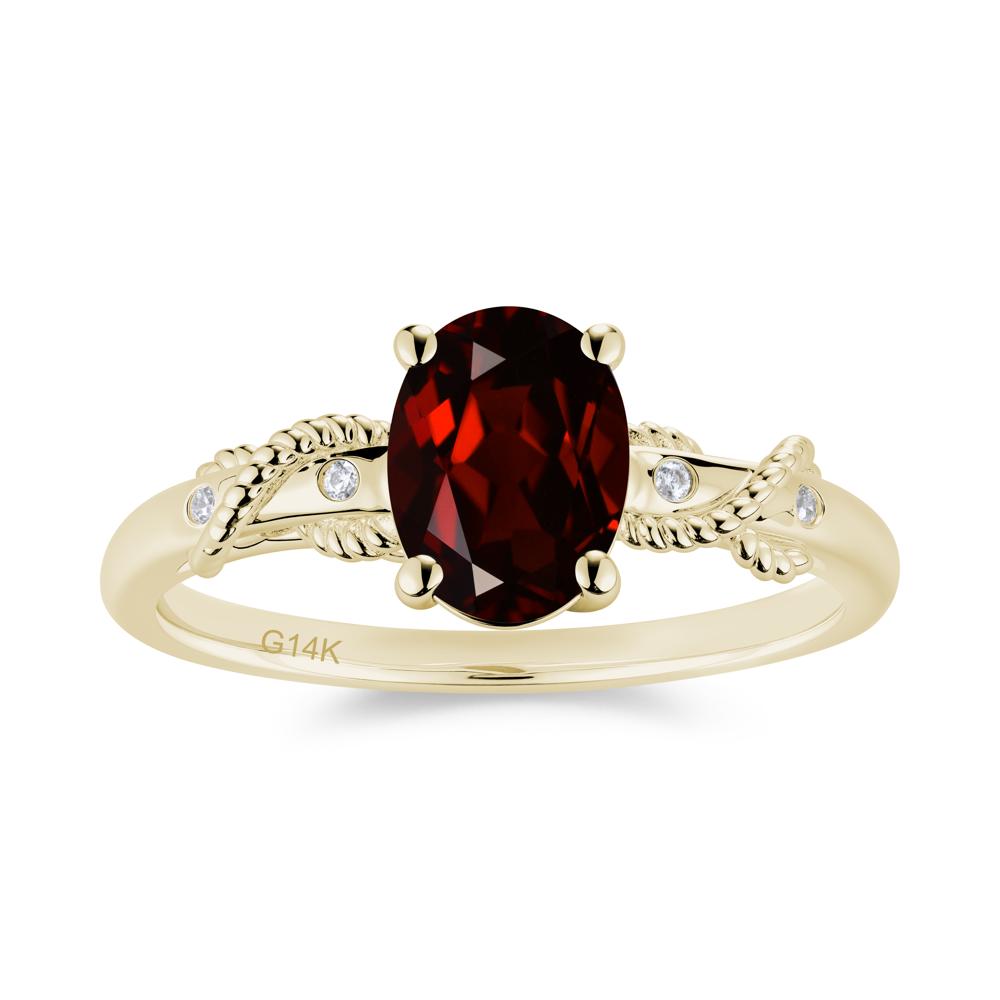 Vintage Twist Rope Garnet Ring - LUO Jewelry #gemstone_Garnet