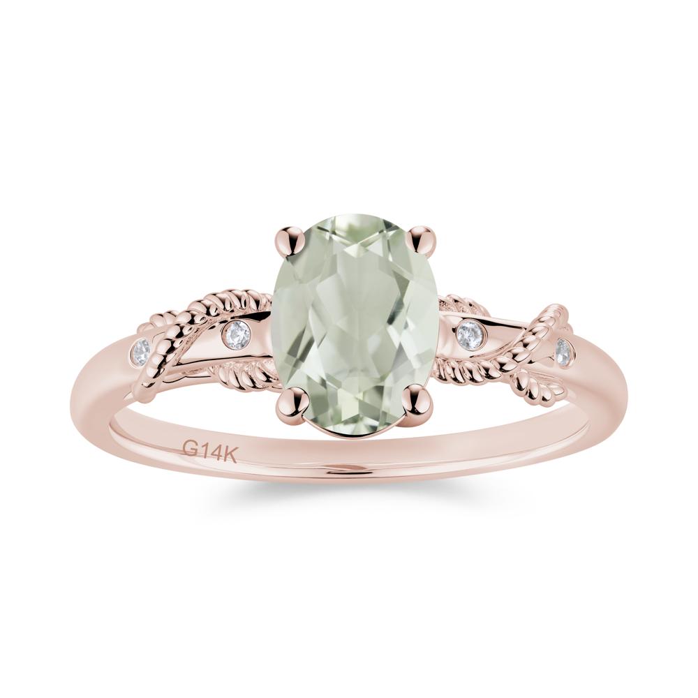 Vintage Twist Rope Garnet Ring - LUO Jewelry #gemstone_Green Amethyst