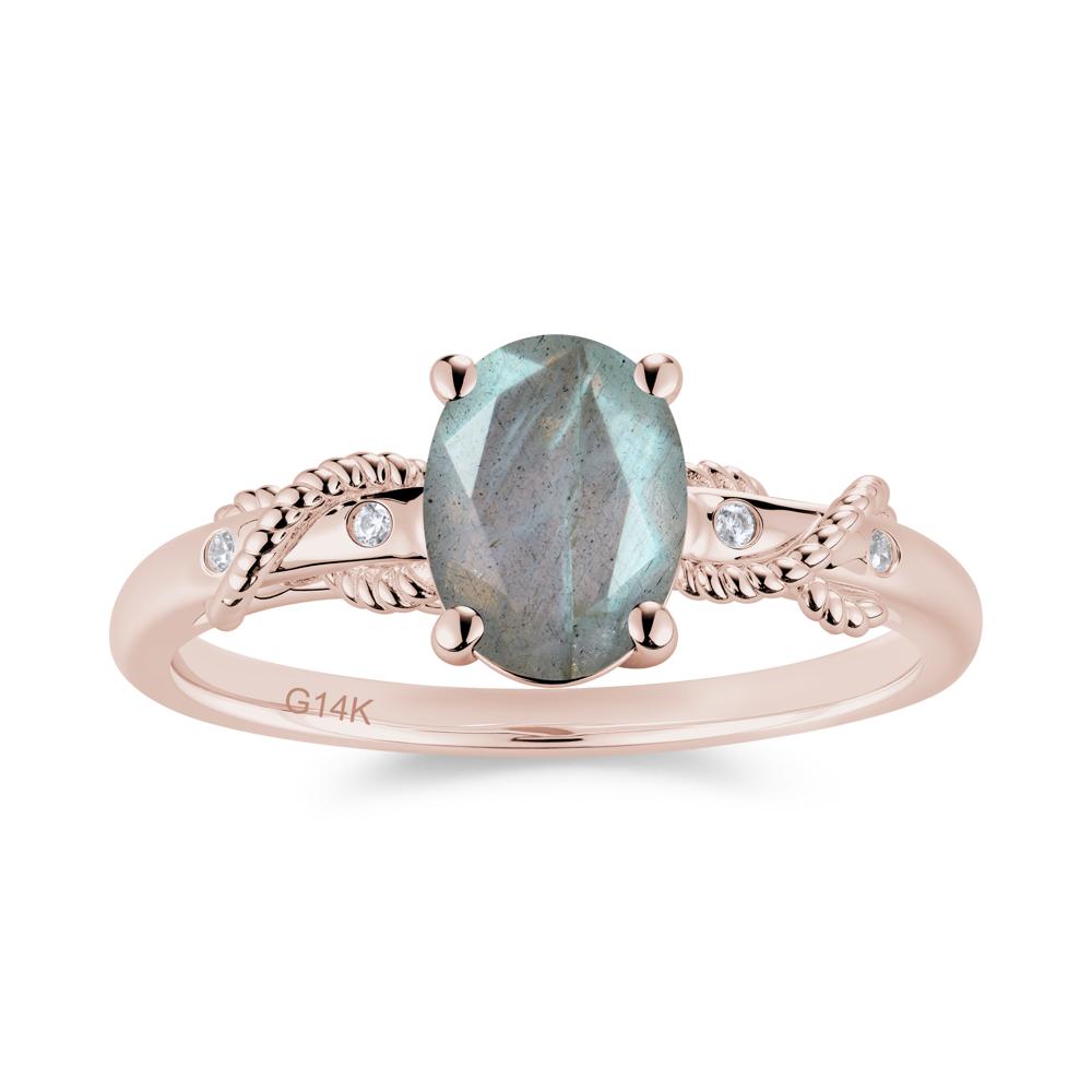 Vintage Twist Rope Garnet Ring - LUO Jewelry #gemstone_Labradorite