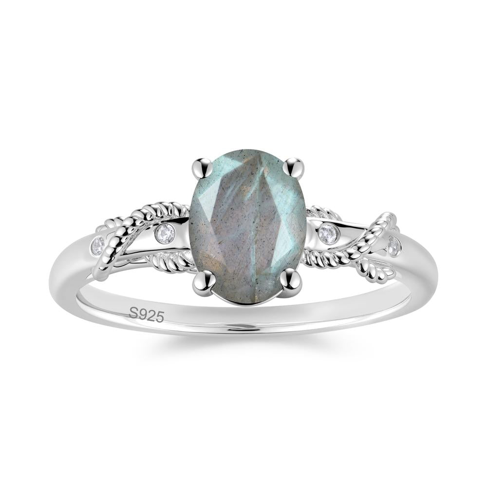 Vintage Twist Rope Garnet Ring - LUO Jewelry #gemstone_Labradorite