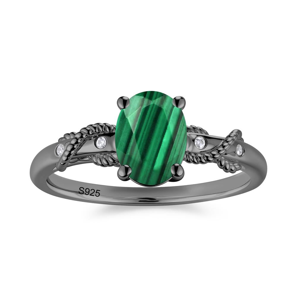 Vintage Twist Rope Garnet Ring - LUO Jewelry #gemstone_Malachite