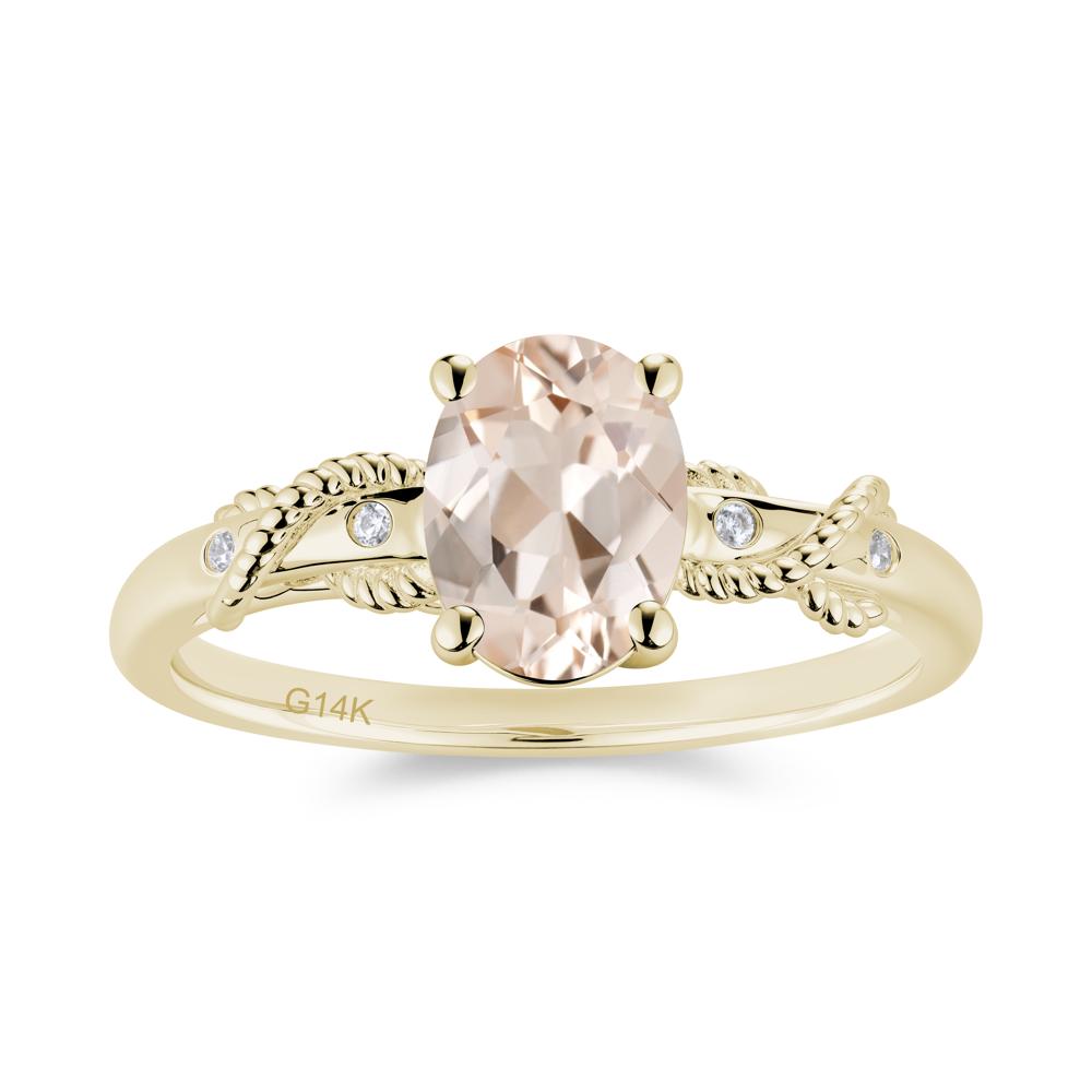 Vintage Twist Rope Garnet Ring - LUO Jewelry #gemstone_Morganite