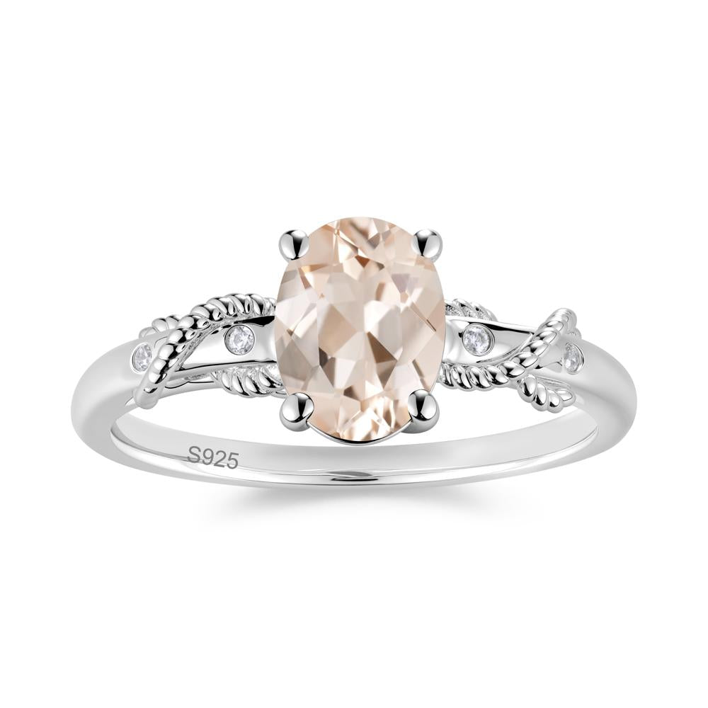Vintage Twist Rope Garnet Ring - LUO Jewelry #gemstone_Morganite