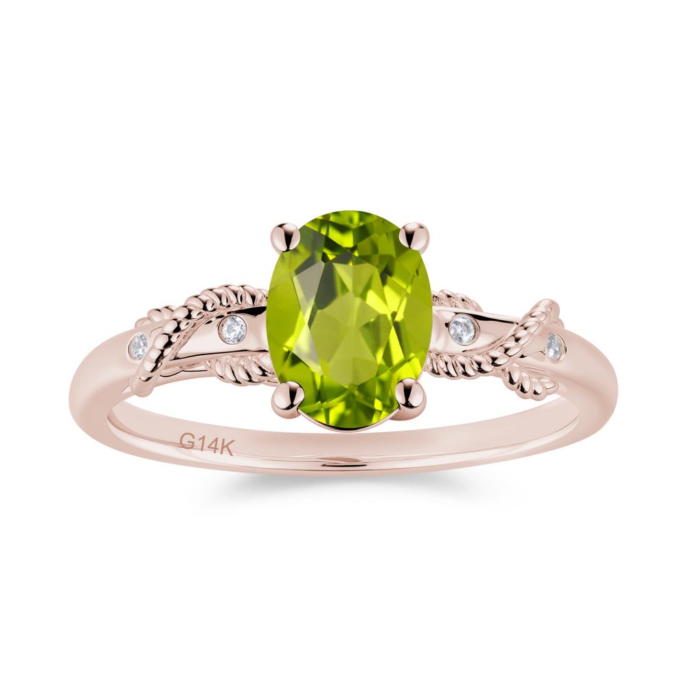 Vintage Twist Rope Garnet Ring - LUO Jewelry #gemstone_Peridot