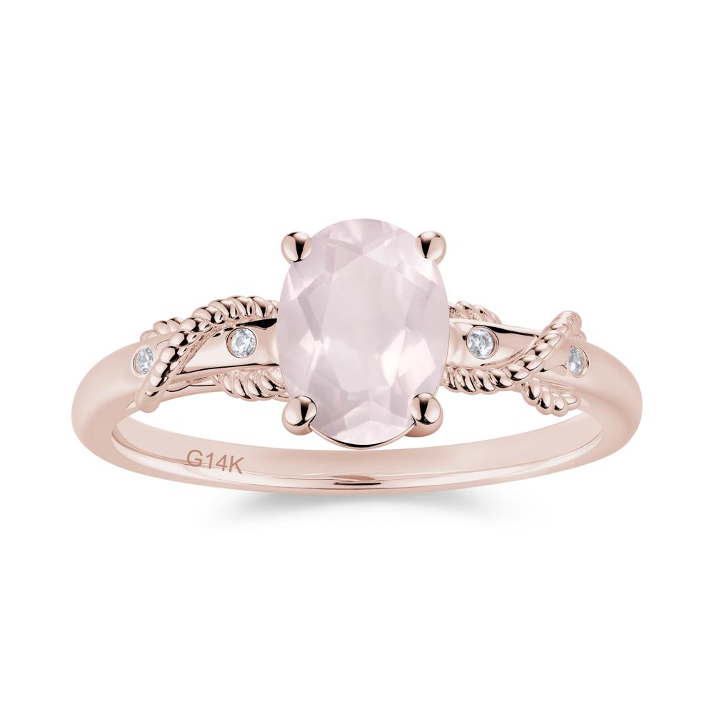 Vintage Twist Rope Garnet Ring - LUO Jewelry #gemstone_Rose Quartz