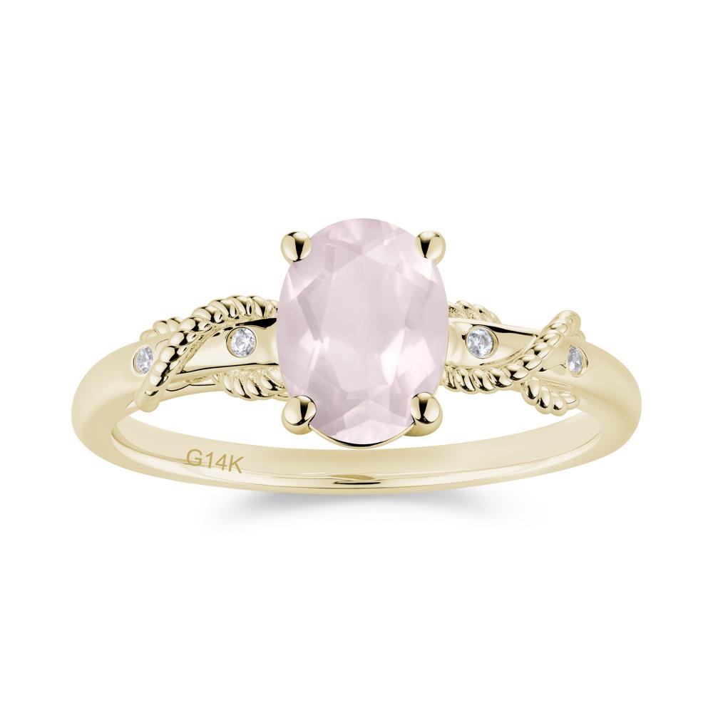 Vintage Twist Rope Garnet Ring - LUO Jewelry #gemstone_Rose Quartz