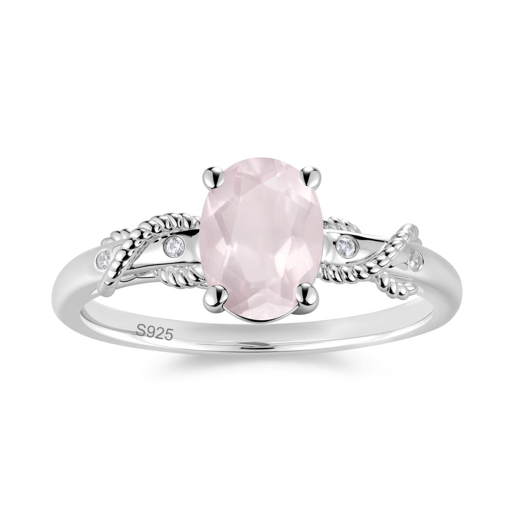 Vintage Twist Rope Garnet Ring - LUO Jewelry #gemstone_Rose Quartz