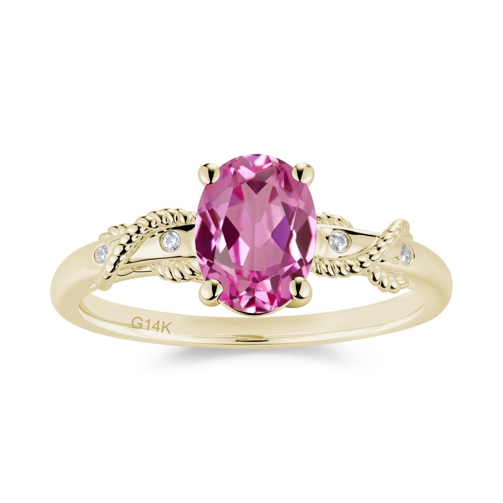 Vintage Twist Rope Garnet Ring - LUO Jewelry #gemstone_Pink Sapphire