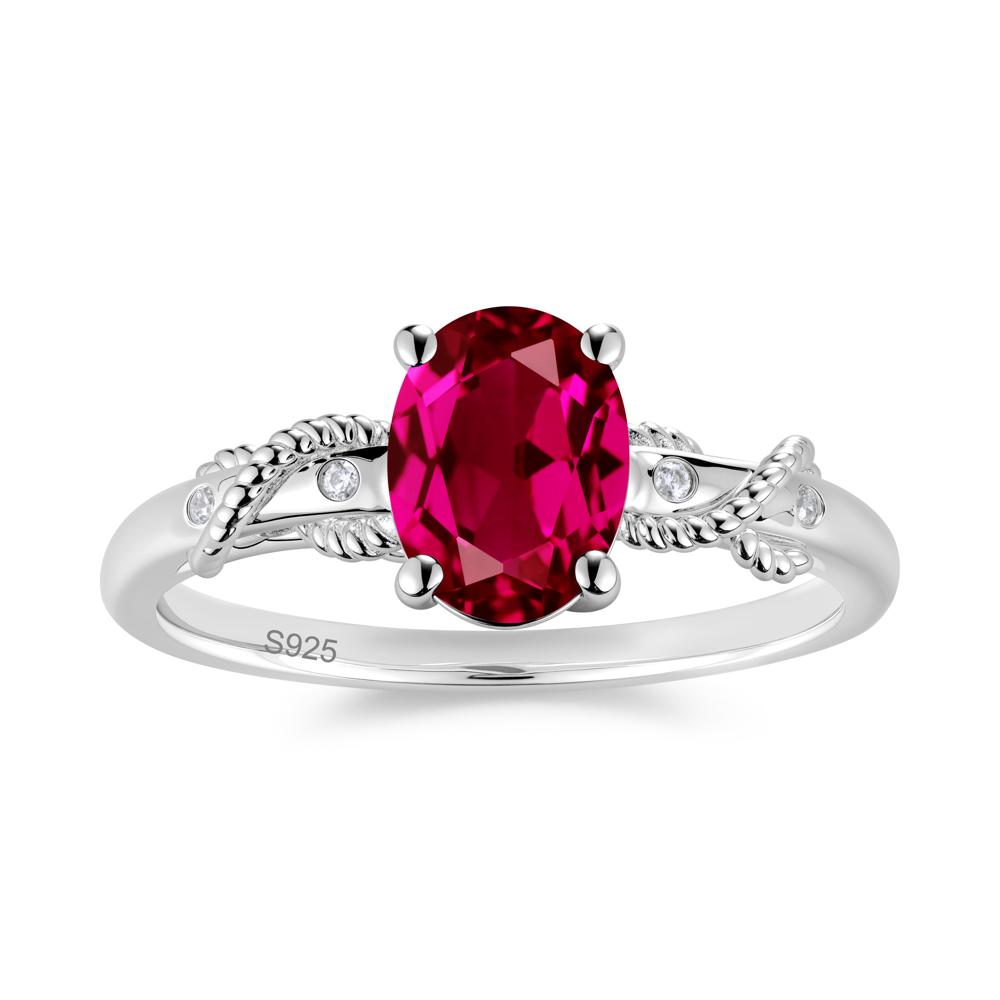 Vintage Twist Rope Garnet Ring - LUO Jewelry #gemstone_Ruby