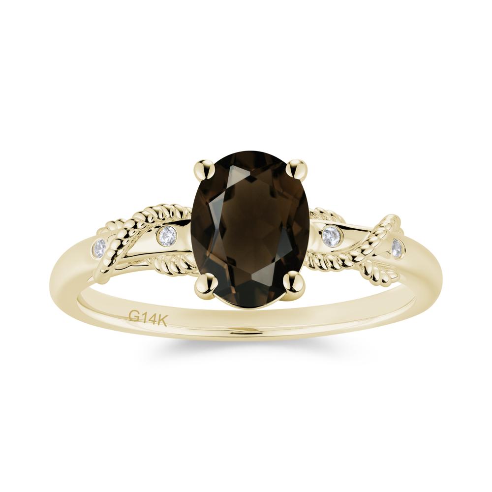 Vintage Twist Rope Garnet Ring - LUO Jewelry #gemstone_Smoky Quartz