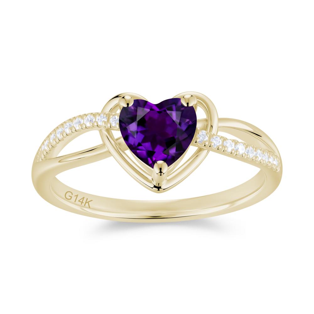 Heart Cut London Blue Topaz Twisted Split Shank Promise Ring - LUO Jewelry #gemstone_Amethyst