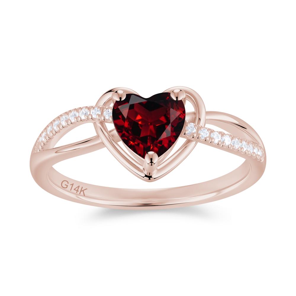 Heart Cut London Blue Topaz Twisted Split Shank Promise Ring - LUO Jewelry #gemstone_Garnet