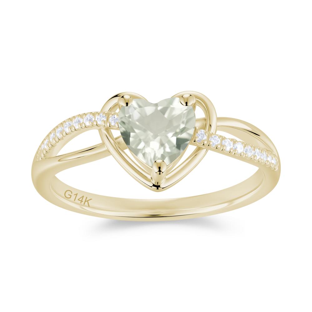 Heart Cut London Blue Topaz Twisted Split Shank Promise Ring - LUO Jewelry #gemstone_Green Amethyst