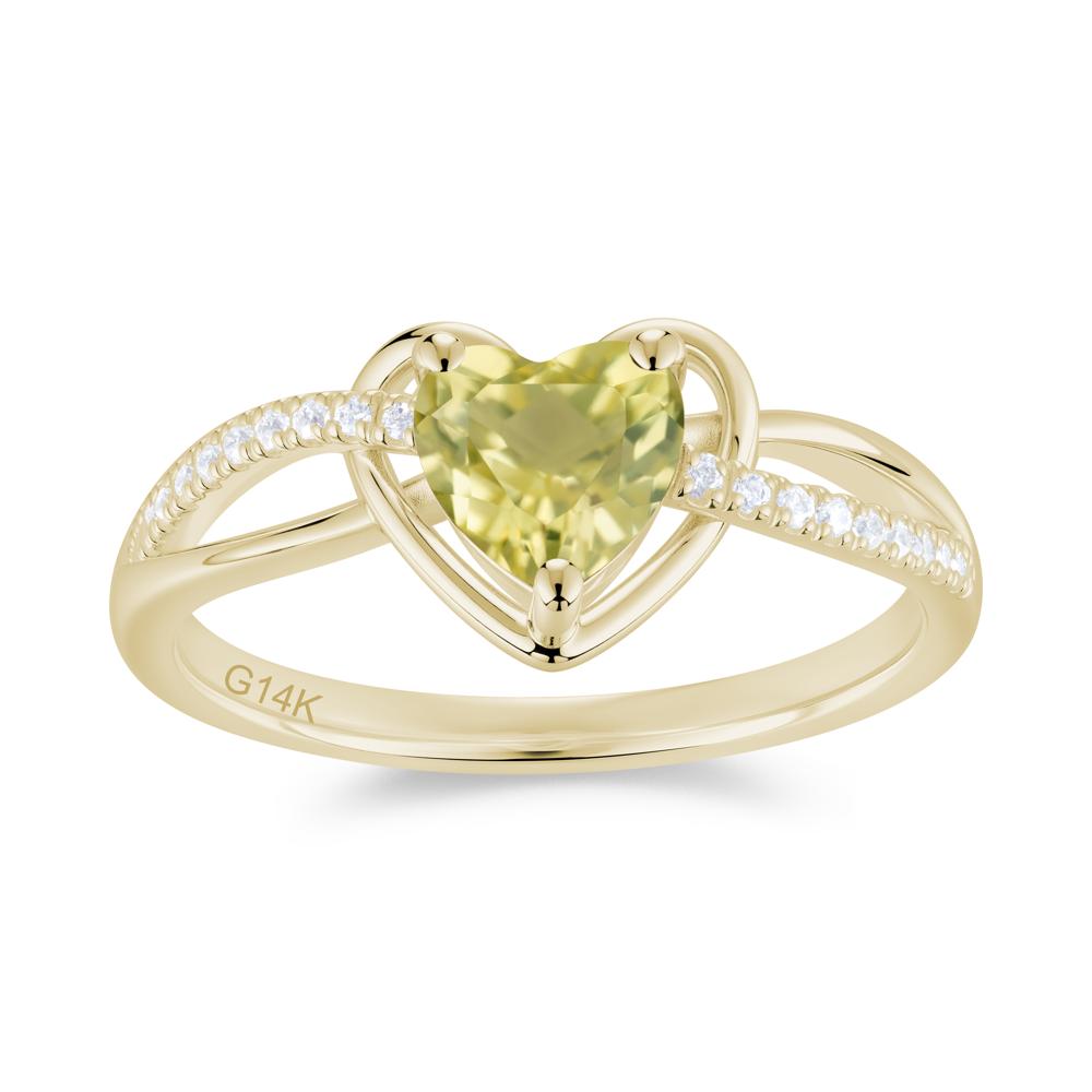 Heart Cut London Blue Topaz Twisted Split Shank Promise Ring - LUO Jewelry #gemstone_Lemon Quartz