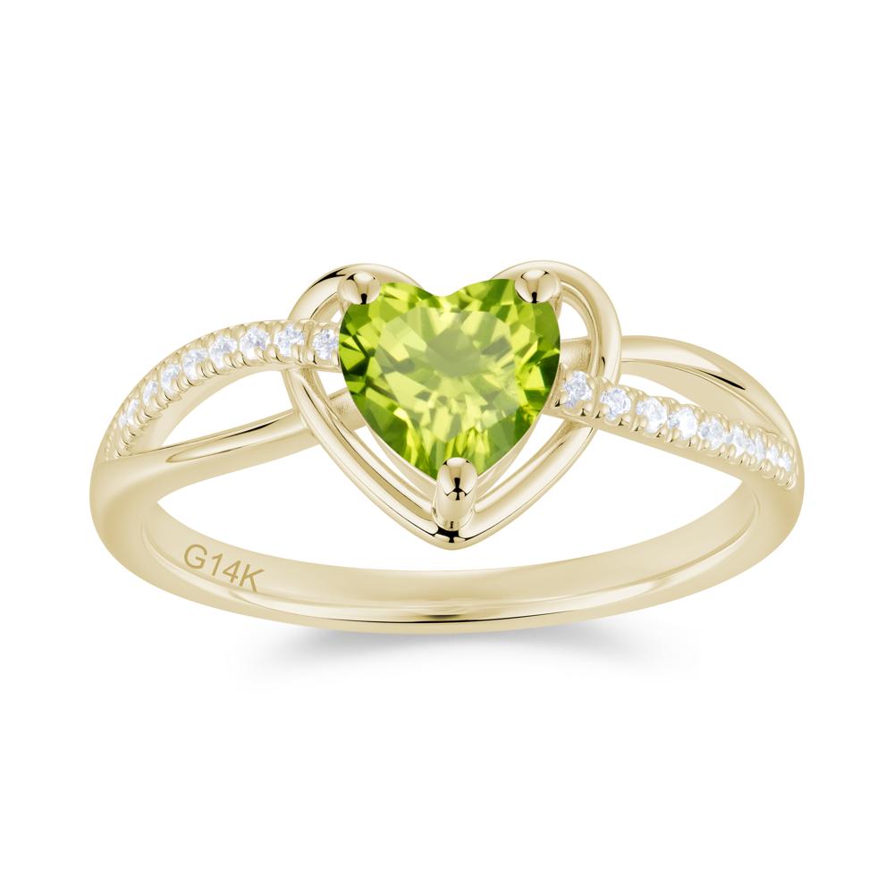 Heart Cut London Blue Topaz Twisted Split Shank Promise Ring - LUO Jewelry #gemstone_Peridot