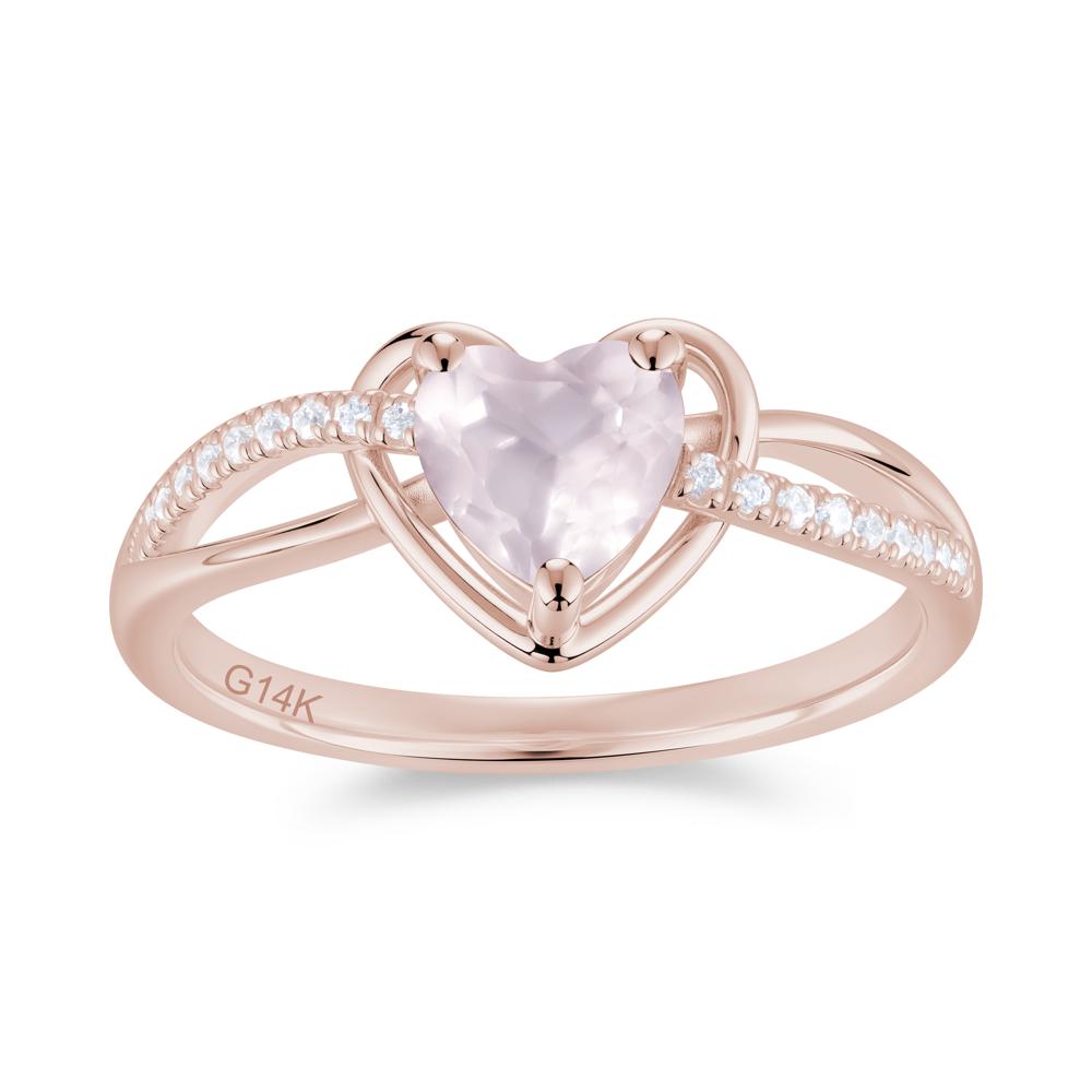 Heart Cut London Blue Topaz Twisted Split Shank Promise Ring - LUO Jewelry #gemstone_Rose Quartz
