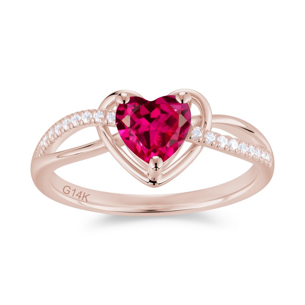 Heart Cut London Blue Topaz Twisted Split Shank Promise Ring - LUO Jewelry #gemstone_Ruby