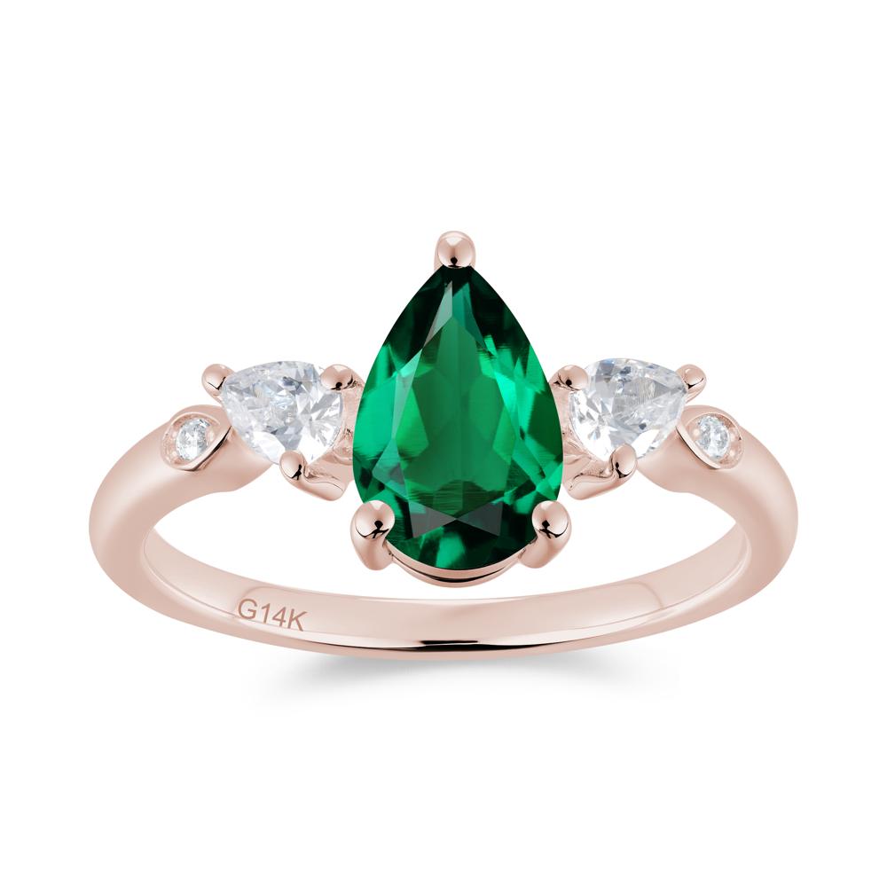 Victorian Milgrain Pear Cut Amethyst Ring Set - LUO Jewelry #gemstone_Emerald
