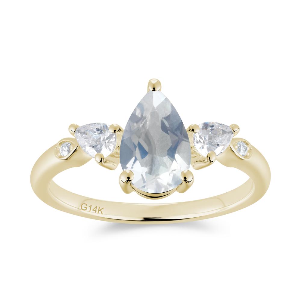 Victorian Milgrain Pear Cut Amethyst Ring Set - LUO Jewelry #gemstone_Moonstone