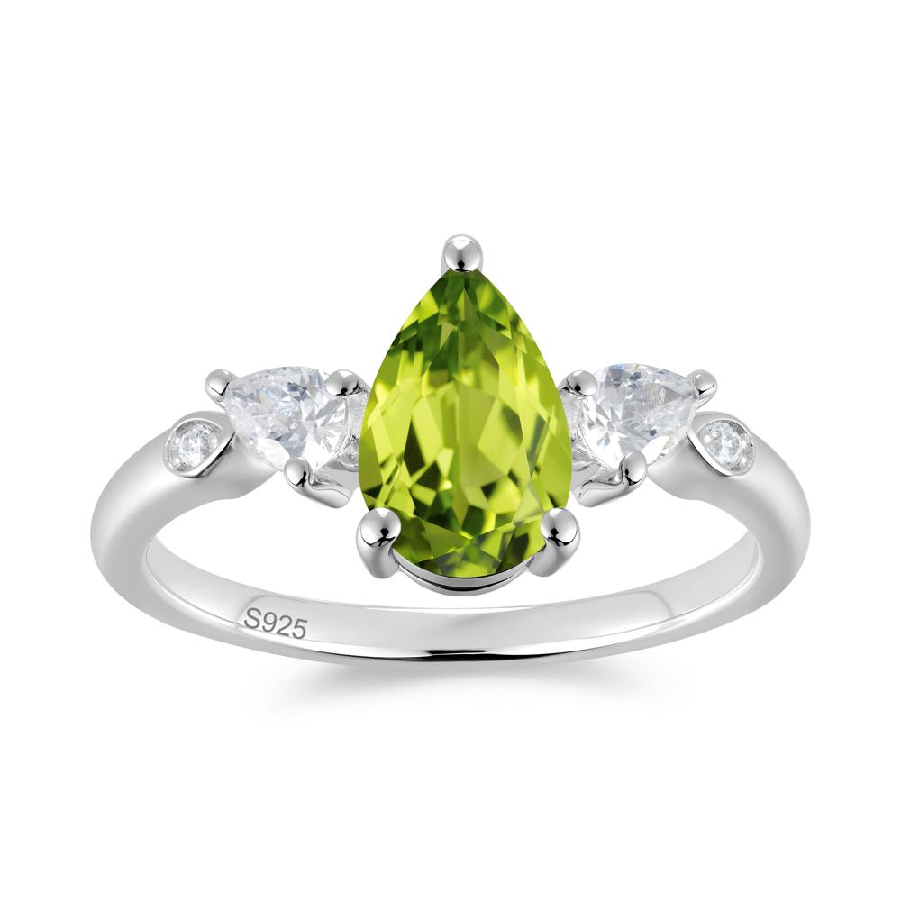 Victorian Milgrain Pear Cut Amethyst Ring Set - LUO Jewelry #gemstone_Peridot