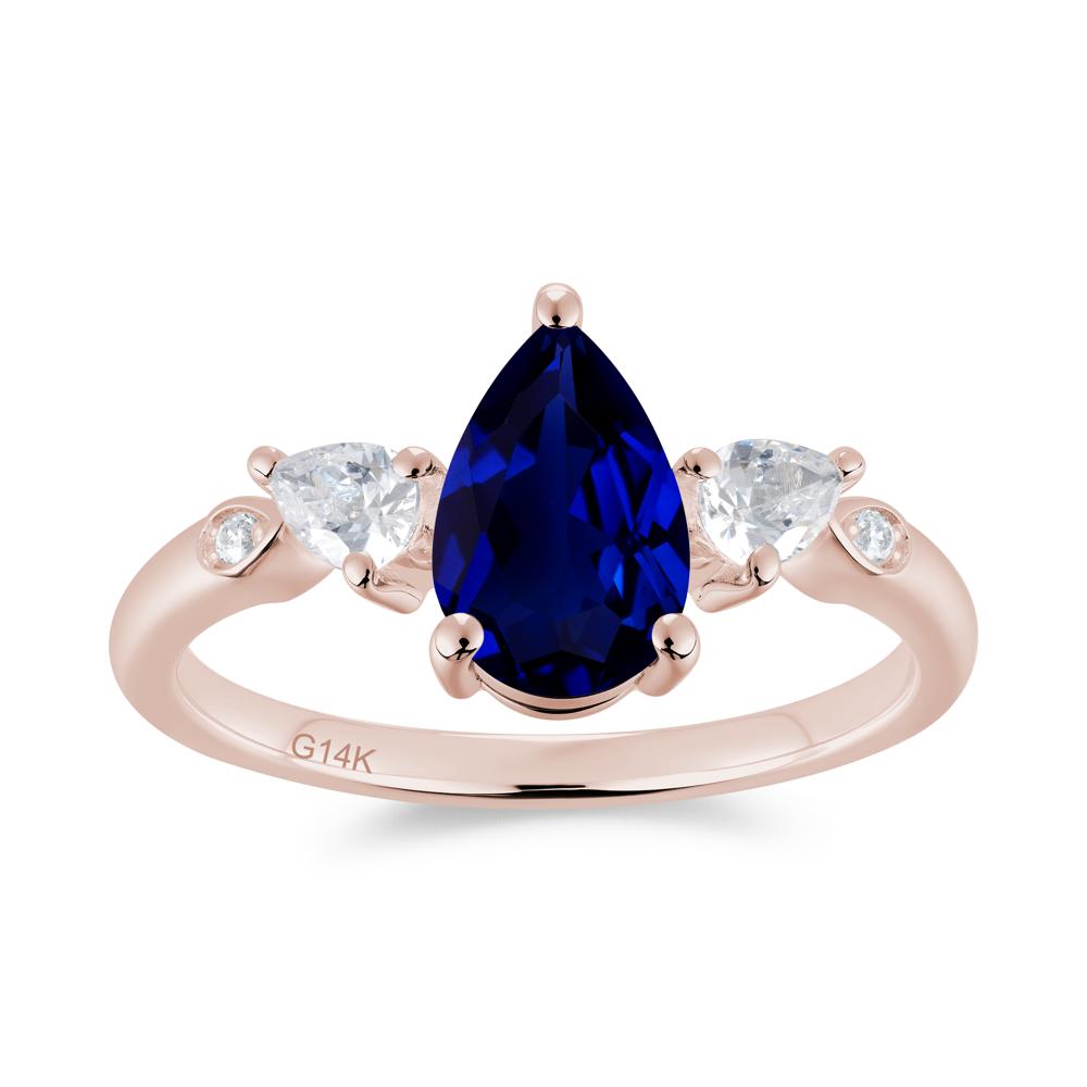 Victorian Milgrain Pear Cut Amethyst Ring Set - LUO Jewelry #gemstone_Sapphire