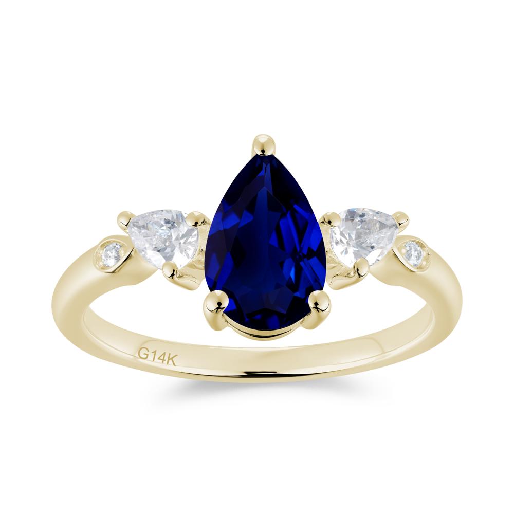 Victorian Milgrain Pear Cut Amethyst Ring Set - LUO Jewelry #gemstone_Sapphire