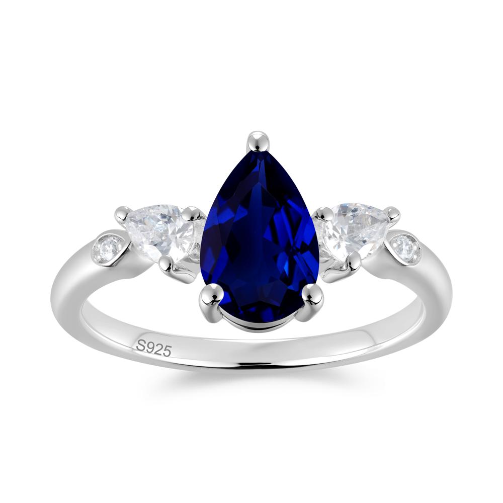 Victorian Milgrain Pear Cut Amethyst Ring Set - LUO Jewelry #gemstone_Sapphire