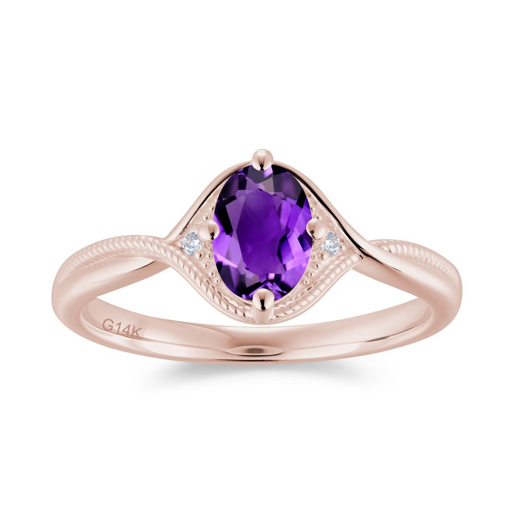 Oval Cut Citrine Twisted Engagement Ring - LUO Jewelry #gemstone_Amethyst