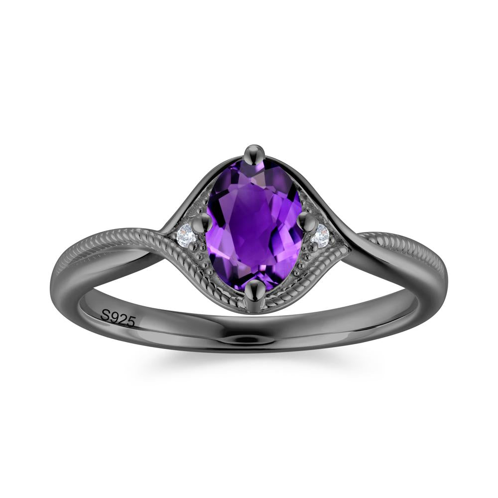 Oval Cut Citrine Twisted Engagement Ring - LUO Jewelry #gemstone_Amethyst