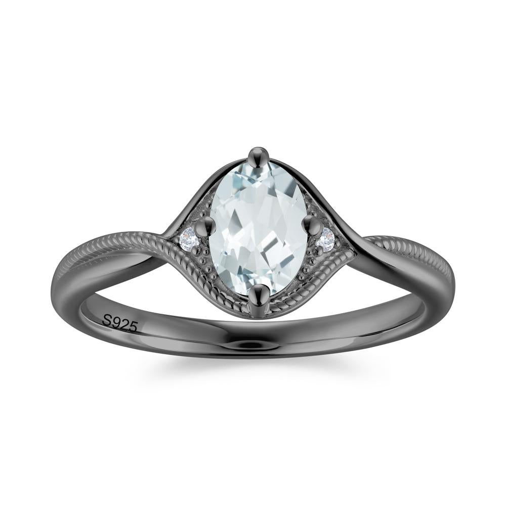 Oval Cut Citrine Twisted Engagement Ring - LUO Jewelry #gemstone_Aquamarine