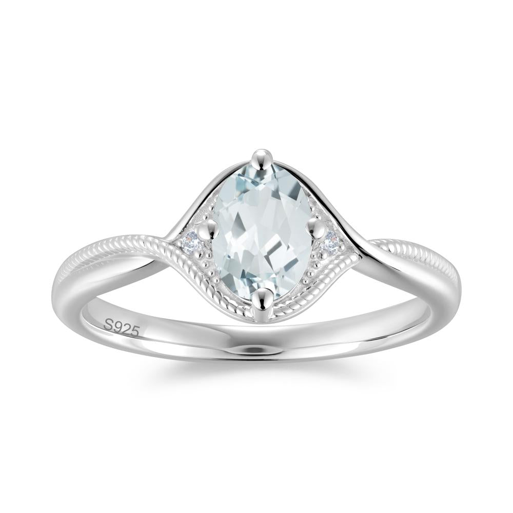 Oval Cut Citrine Twisted Engagement Ring - LUO Jewelry #gemstone_Aquamarine