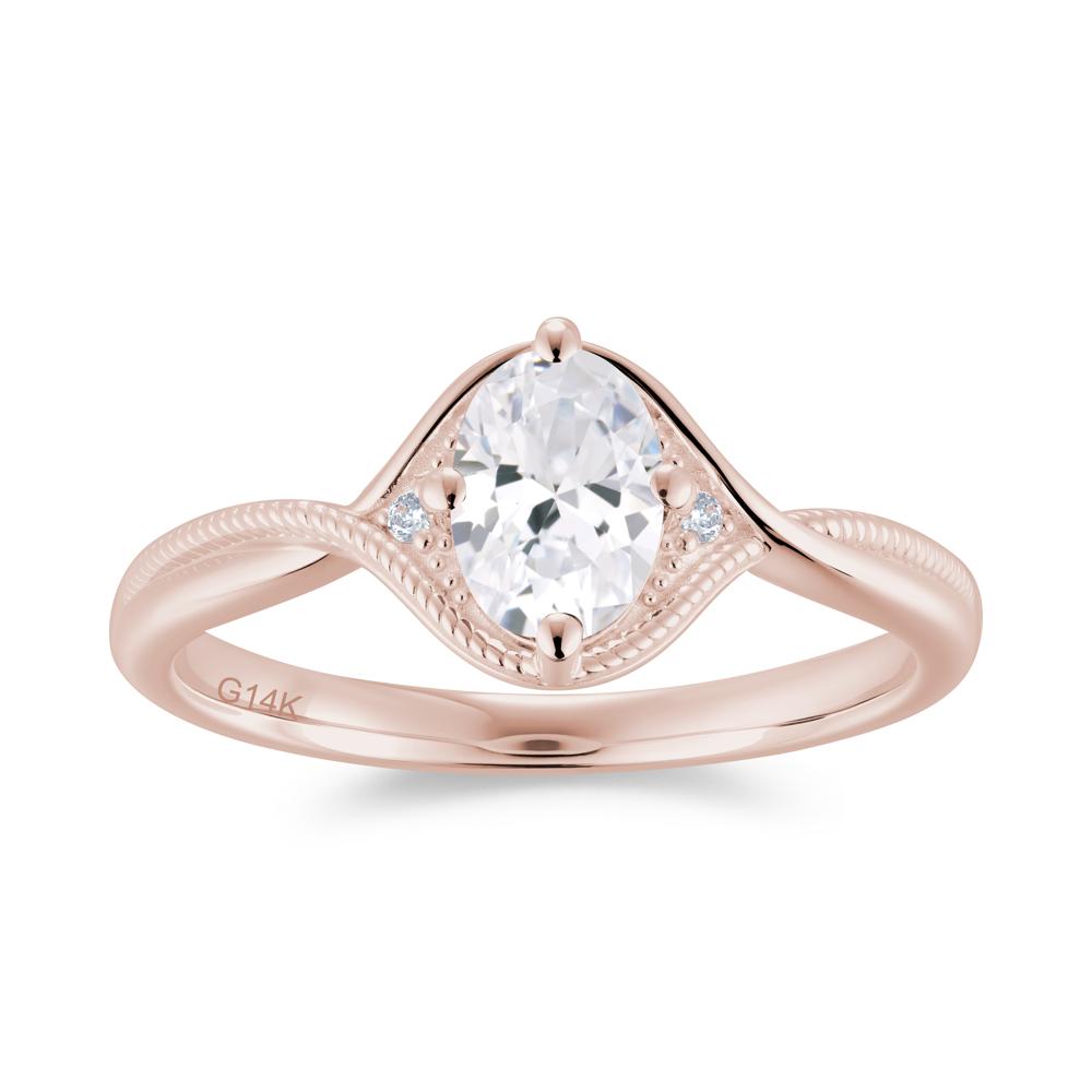 Oval Cut Citrine Twisted Engagement Ring - LUO Jewelry #gemstone_Cubic Zirconia