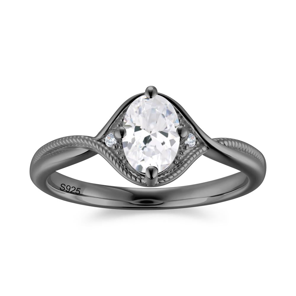 Oval Cut Citrine Twisted Engagement Ring - LUO Jewelry #gemstone_Cubic Zirconia