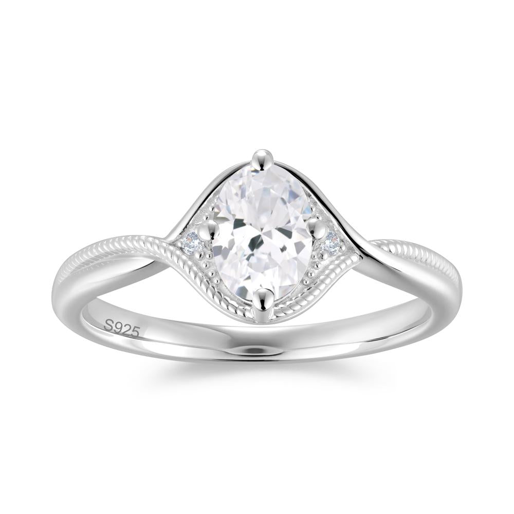 Oval Cut Citrine Twisted Engagement Ring - LUO Jewelry #gemstone_Cubic Zirconia