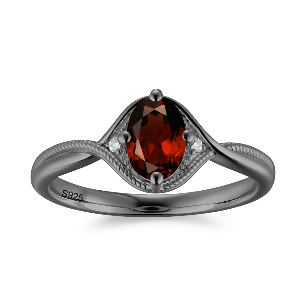Oval Cut Citrine Twisted Engagement Ring - LUO Jewelry #gemstone_Garnet