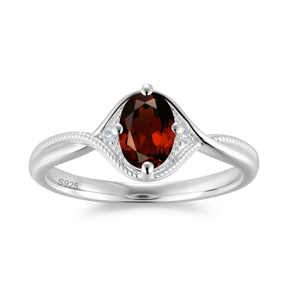 Oval Cut Citrine Twisted Engagement Ring - LUO Jewelry #gemstone_Garnet
